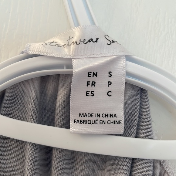 BLUE AND WHITE STREETWEAR SOCIETY TIEDYE OFF THE SHOULDER CROP TOP - Picture 3 of 3